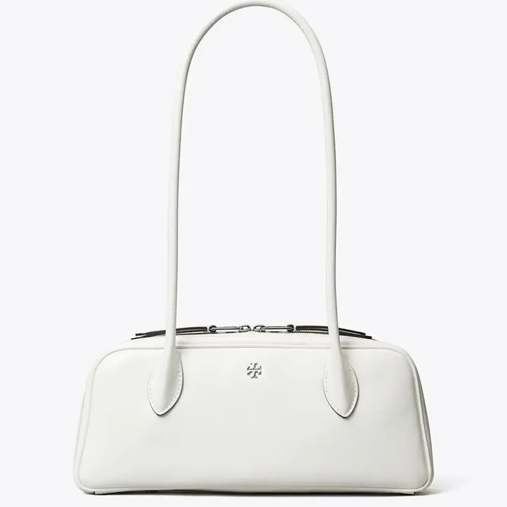 Tory Burch Rory Novelty Crinkle Box Satchel 180664 $450 Cirrus Cloud